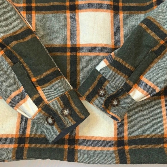 WOOLRICH Vintage Wool Button Down Shacket Shirt Jacket Lined Coat Plaid Winter - Picture 6 of 7